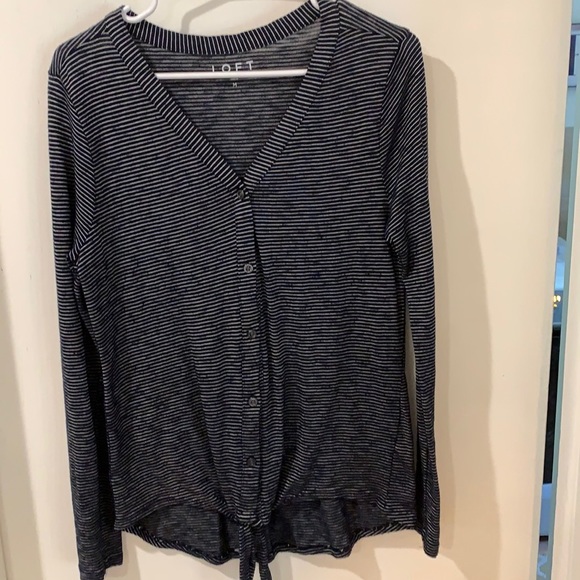 LOFT KNIT BUTTON UP TOP - Picture 11 of 15